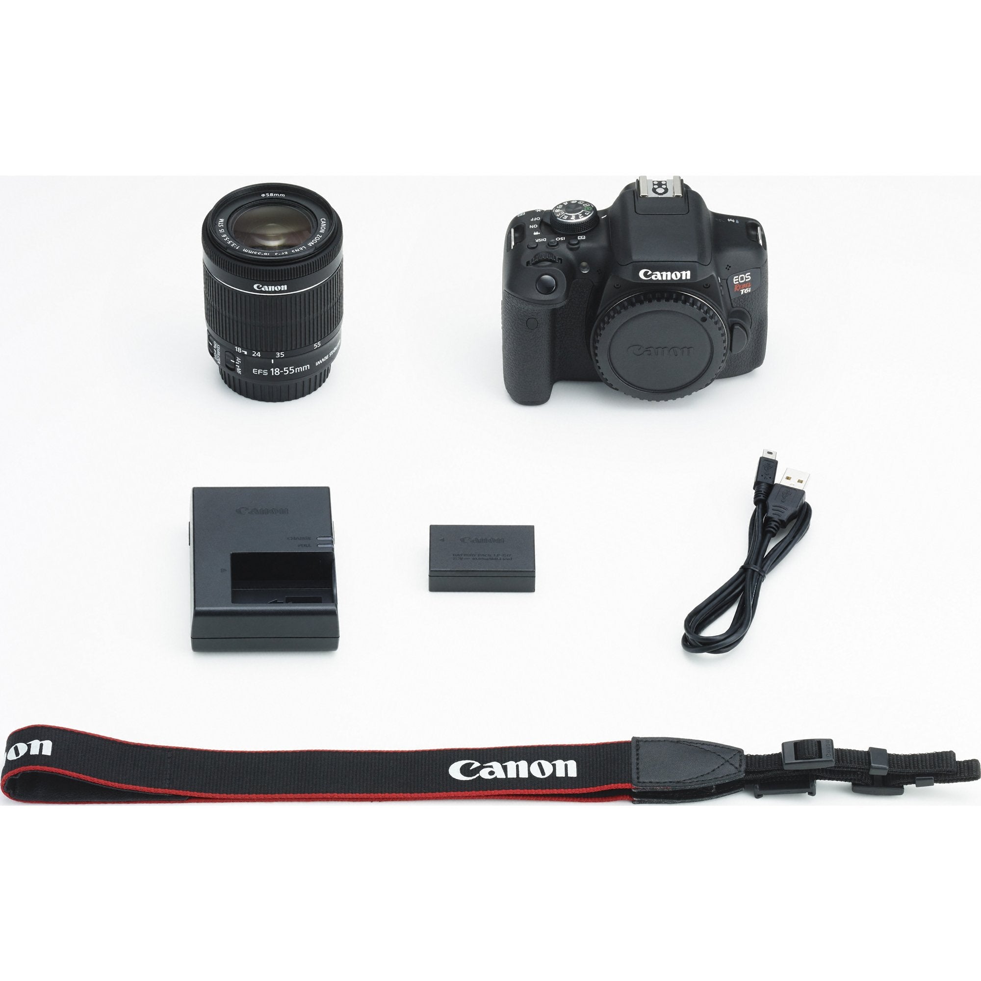 Canon EOS Rebel T6i Digital SLR with EF S 18 55mm is STM Lens   Wi Fi Enabled